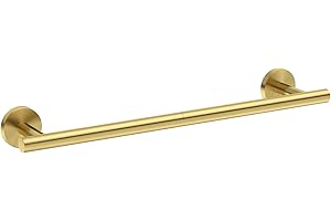 USHOWER Brushed Gold Towel Bar, 18-Inch Towel Racks for Bathroom Wall-Mounted, Thicken SUS304 Stainless Steel Towel Rod (Total Length 20-Inch)