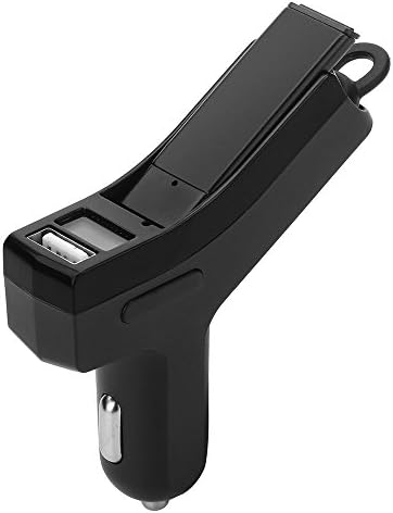 Raking Bluetooth 4.1 Headsets Car Kit Earphone FM Transmitter In-car Headphones USB Car Charger Hands-free Calling for Bluetooth-enabled Audio Device