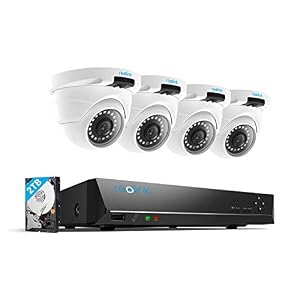 REOLINK 4MP 8CH PoE Security Camera System, 4pcs Wired 1440P Security IP Camera for Indoor and Outdoor, 4K 8CH NVR with…