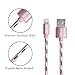 OfsPower 3Pack 0.5ft 3ft 6ft Nylon Braided 8 Pin Lightning to USB Syncing and Charging Cable for iphone 6s, 6s plus, 6plus, 6,5s 5c 5,iPad Mini, Air,iPad5,iPod. (Rose Gold)