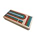 YH Poker Traditional Wooden Cribbage Board Game Set，3-Track Layout & Plastic Pegs with Two Free Decks of Playing Cards