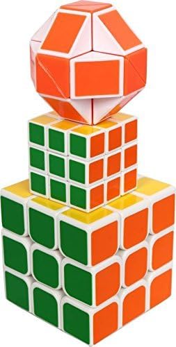 Vortex Toys 3 in 1 3X3 Magic Rubik 3X3 Big, Mini and Snake Cubes Puzzle Game Toys for Pack of 03