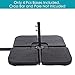 Sundale Outdoor 4 Pieces Heavy Duty Plastic Water Sand Cantilever Umbrella Base Stand Patio Offset Umbrella Weights