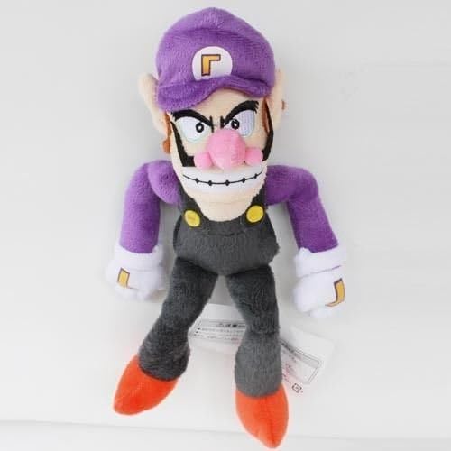 Super Mario Bros Waluigi Plush Toy Soft Stuffed Animal Collectible 11"
