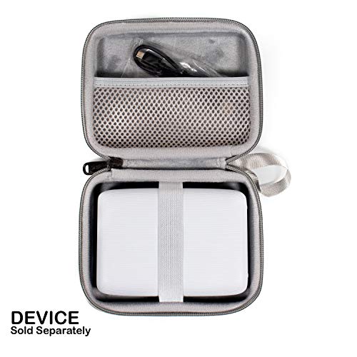 Alltravel Customized case for Fujifilm Instax Mini Link Smartphone Printer, mesh Pocket for Cable and Other Accessories, Strong and Light Weight case (Grey)