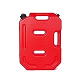 YOUNGFLY 10L Fuel Tank Cans Spare 2.5 Gallon Portable Fuel Oil Petrol Diesel Storage Gas Tank Emergency Backup for SUV ATV UTV Car Air Diesel (red,10L)