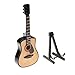 MonkeyJack 1/6 Action Figures 12inch Dolls Musical Accessory Wood Guitar Model with Stand & PU Box Home Office Decor