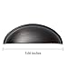 Amazer Handle Pulls, Oil Rubbed Bronze Traditional Cabinet Hardware Bin Cup Drawer Handle Pull - 3