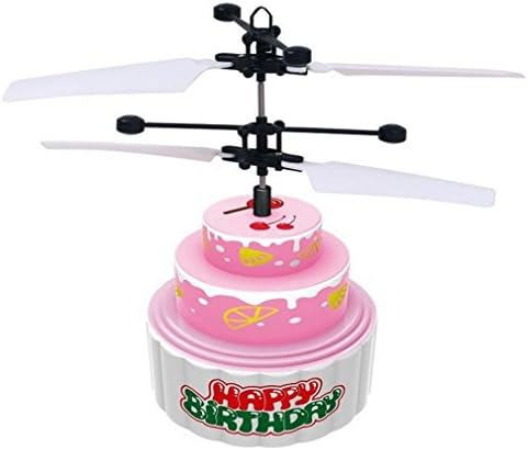 Cake Sensing Aircraft, Toamen Flying Mini RC Infraed Induction Helicopter Aircraft Flashing Light Toys For Kid