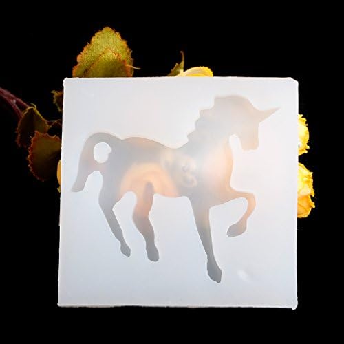 AiBii 3D Unicorn Horse Silicone Mold Mould For Resin Jewelry Necklace Pendant Making