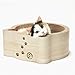 Necoichi Cat-Headed Scratcher Bed (Birch, Regular) | Cardboard Cat Scratcher Bowls for Indoor Cats - Cat Scratching Board, Cat Scratch Pad Reversible Usability and Extra Comfort for Lounge
