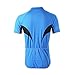 ARSUXEO Men's Slim Fit Cycling Jersey Short Sleeves Bike Bicycle MTB Shirt Blue Size X-Large