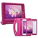 HDE Case for iPad Mini 1 2 3 Kids Shockproof Bumper Hard Cover Handle Stand with Built in Screen Protector for Apple iPad Mini 1st 2nd 3rd Generation (Hot Pink)