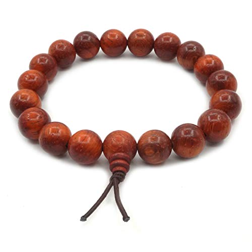 Sandalwood Bead Bracelet Tibetan Buddhist Buddha Meditation Men Elastic Bracelet 10 mm Mala Prayer Beads