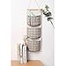 Nasogod Hanging Storage Bag, Wall Mounted 3 Bags Nursery Storage Bag Over The Door Storage Pockets Fabric Wall Door Closet Hanging Storage Bag Organizer 2 Packs Lattice