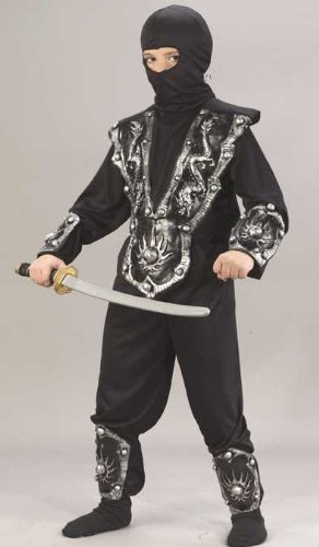 Ninja Boys Silver Martial Arts Halloween Costumes