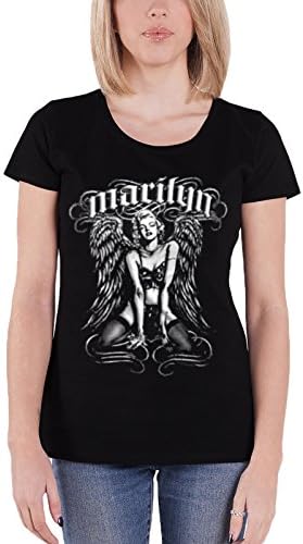 Marylin Monroe T Shirt Cool Angel Official Womens Junior Fit Black