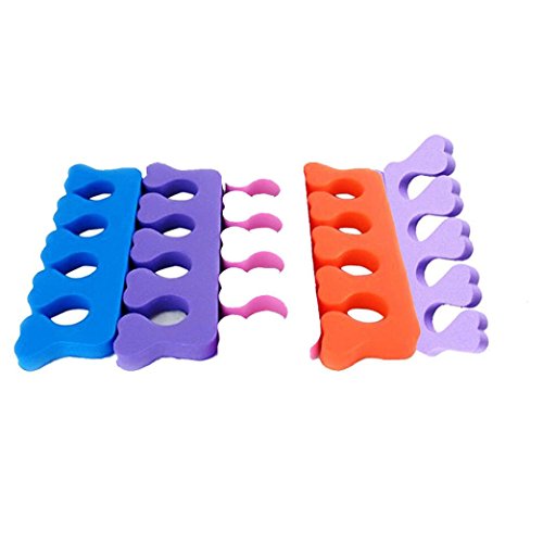 LtrottedJ 100 pcs Soft Finger Toe Separator Tool Nail Art, Pedicure Manicure