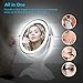 KEDSUM 1X & 10X Magnifying Makeup Mirror, Double Sided Lighted Vanity Mirror with 360 Degree Rotation, Battery Operated, Natural White Light