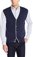 Nautica Men's Snow Cotton Button Vest Sweater, Classic Navy, Medium