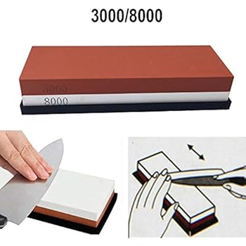 Double-Sided 3000-8000 Grit Premium Whetstone. Knife Sharpening Stone VALUE BUNDLE Kit. ENJOYABLE, Smooth, EFFORTLESS. NO-SLIP Base, Utmost SAFETY, Superior QUALITY, Perfect GIFT! by Cafolo