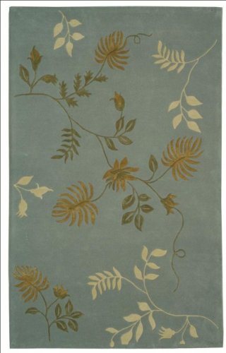 SAFAVIEH Soho Collection 5' x 8' Light Blue SOH313A Handmade Premium Wool & Viscose Area Rug