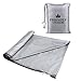 The Friendly Swede Sleeping Bag Liner Ultralight - Thin Travel Sheets for Hotel w Full Length Zipper; Silky Feel Camping Sheets & Adult Sleep Sack for Backpacking; Travel Sleeping Bag - Grey (Zipper)