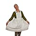 Essence of Europe Gifts Deluxe Vintage Lace Full Apron For Women | Victorian Maid Costume | Kitchen Party | Two Pockets | White