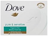 Dove Sensitive Skin Beauty Bar Unscented, 100 G / 3.5 Oz (Pack of 12)