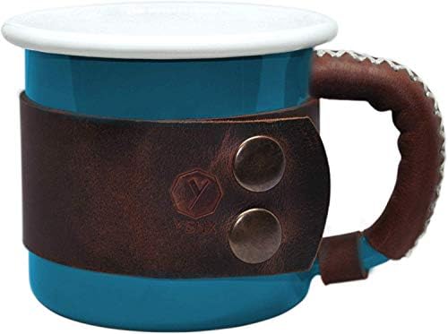 YSNX Enamel Mug Campfire Mug Enamel Coffee Mug Camping Mug Camfire Mugs Camping Gear Unique Gifts Camping Coffee Mug Novelty Mug Unique Mugs Fall Mug Coffee Cup Bright Colors 14 oz (400ml) (Yellow)