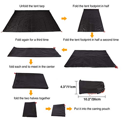 REDCAMP Ultralight Tent Footprint, 55''116''x87''118'' PU 2000