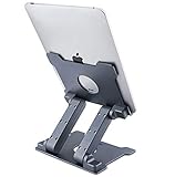 Tablet Stand,KABCON Adjustable Aluminum Tablets(7-13.5 inch) Holder for iPad 2017/2018,iPad Pro,Surface Pro Surface Pro 3 4,FIRD HD 10,Samsung Galaxy Tab E,ASUS Transformer with a Carry Bag-Space Grey