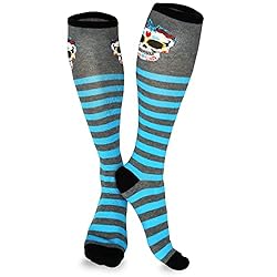 TeeHee Novelty Cotton Knee High Fun Socks 3-Pair
