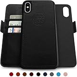 Dreem iPhone X Wallet Case, Magnetic Detachable Slim-Case, Fibonacci Luxury Vegan Leather, RFID Protection - Black