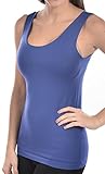 Body Beautiful Women's Seamless Tank Top with Built-In Bra