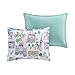 Comfort Spaces Paco 3 Piece XL/Twin Comforter Set Kitty Cat Paris Eiffel Tower Cute Print for Toddler Kids Boys Girls All Season Down Alternative, Aqua
