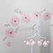 Bedtime Originals Blossom Pink/Gray Watercolor Floral Wall Decals