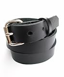 Mens Heavy Duty Black Leather Belt Size 1