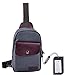 Qcute Canvas Sling Bag, Outdoor Sports Casual Chest Bags Satchel Shoulder Backpack for Men Women (Navy Blue)