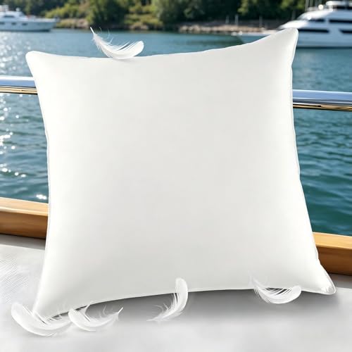 DEITAS Down Pillow - 3-Chamber Design for Optimal Neck Support, Soft & Breathable 100% Cotton Cover, Bed Pillow Perfect for Allergy Sufferers and Children (White, 80 x 80 cm (Pack of 1)