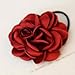 LOVEF Jewelry Women Girl 6pcs（Mixed Color Cloth Rose Flower Design Ponytail Holders Hair Tie Assorted Rope Rubber Bands Accessories