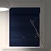 Chicology Cordless Magnetic Roman Shades / Window Blind Fabric Curtain Drape, Function, Room Darkening - Commodore Blue, 35