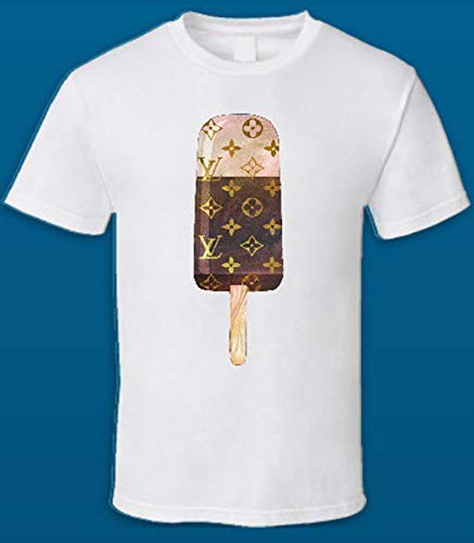 Custom Unisex LV Fashion Fudge Stick Ice Cream Shirt Chocolate and Pink