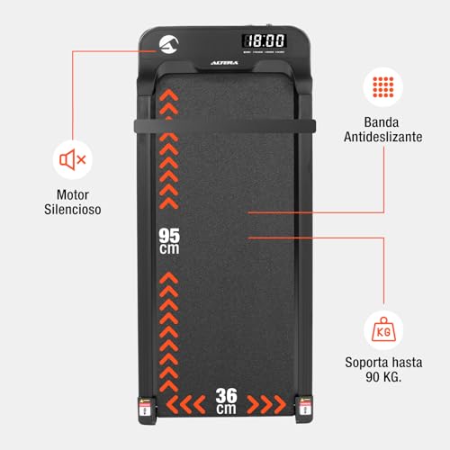 Altera Homestep Plus - Walking Pad Caminadora Eléctrica 1-10 km/h 2 HP | Compacta con Agarradera – Caminadora Portátil para Casa, Pantalla Digital, Entrenamiento Cardio, Para Caminar y Correr Suave