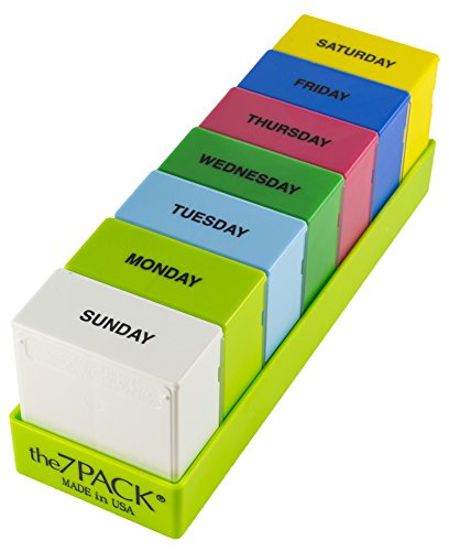 Borin-Halbich The 7 Day Pill Organizer with 7Pack Deep Tray, 2 Compartments - Thumbnail 2