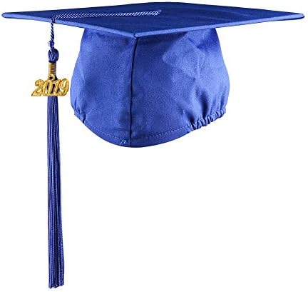 Matte Graduation Cap with Tassel 2017 Year Charm