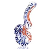 Hand Glass Device use with Water 5 inch Blue and Orange