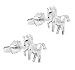 925 Sterling Silver Unicorn Stud Earrings Gift Boxed