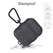AIQiu AirPods Case, Waterproof Air pods Holder Shock Resistant Anti-Lost Protective Silicone Cover for Apple AirPods Accessories (Slate Gray)
