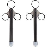 KINKLY Lube Launchers, Personal Lubricant Applicator Shooter Tube Injector with Marking for Men and Women, Black (2 Pack)